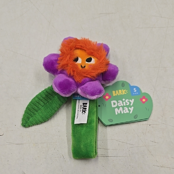 Bark Plush Dog Toy Purple and Orange Flower Daisy May NWT Size Small 0-20 Pounds - Picture 1 of 14